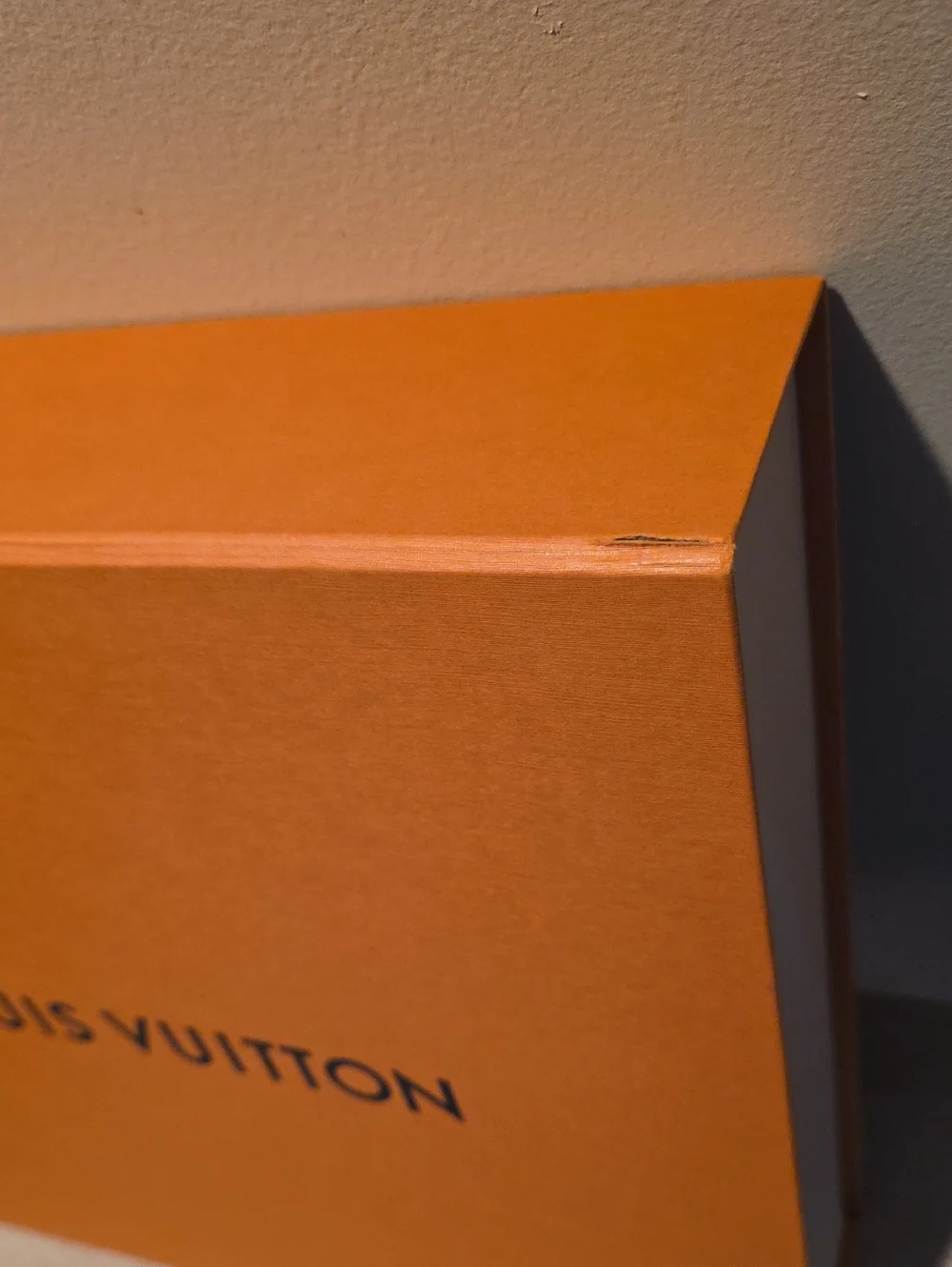 Louis Vuitton Orange Gift Box with Raised Logo (Empty)